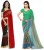 anand sarees floral print daily wear faux georgette saree(pack of 2, red, green) COMBO_1190_3_1164_