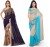 kashvi sarees printed fashion faux georgette saree(pack of 2, beige, blue) COMBO_1108_1_1194_2