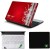 Namo Arts Red H-P Window Laptop Accessories Combo - Laptop Skin Sticker, Mouse Pad and Palmrest Ski