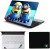 Namo Arts Laughing Minions Laptop Accessories Combo - Laptop Skin Sticker, Mouse Pad and Palmrest S