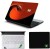 Namo Arts Red H-P Laptop Accessories Combo - Laptop Skin Sticker, Mouse Pad and Palmrest Skin for 1