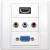 ANDTRONICS  TV-out Cable Multimedia Modular Wall Face Plate with HDMI + VGA + 3RCA (AV) Audio Video