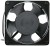 DHRUV-PRO 220V AC 120*120*38mm 4-inch square Exhaust brushless Fan Metal Body Cooler(Black)