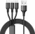 NK Sunshine High Quality 1.5M Nylon Braided 3 in 1 Fast Charging Cable Type-C+Micro USB+Lightning D