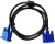 CUDU Black Blue VGA 15 Pin Male to Male Plug Computer Monitor Cable Wire Cord 1.5M (4.9 Feet) 1.5 m