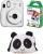 FUJIFILM Instax Mini 11 mini 11 White with 10 Shot and Panda pouch Instant Camera(White)