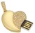 microware 16GB Golden Metal Heart Shape Designer Pendrive 16 GB Pen Drive(Gold)