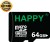 HAPPY MEMORIES 64GB 64 GB MicroSD Card Class 10 15 MB/s  Memory Card