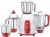 prestige elegant mixer 750 w mixer grinder(white and red, 4 jars)