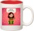 huppme merry christmas gift inner red ceramic mug(350 ml)