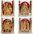 art n hub set of 4 idol god shiv parivar/maa durga/radha krishna/ramdarbar decorative showpiece  - 