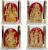 art n hub set of 4 idol god shiv parivar/radha krishna/sarswati/ramdarbar decorative showpiece  -  