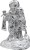 art n hub lord radha krishna-silver plated
-white metal statue with stone work
(h-15 cm) decorative