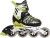 nivia pro speed in-line skates - size 3-5 uk(black, green)