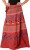 uniqchoice printed women wrap around red skirt SKR_0004