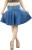 fck-3 solid women pleated light blue skirt Fck-3-235-RiBlue
