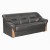 godrej interio parto plus 3st in s1n lth bla leatherette 3 seater  sofa(finish color - black)