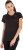 puma solid women v-neck black t-shirt 51381301