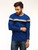 gritstones solid men round neck blue t-shirt GSFS767INDGRYBLK