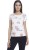 vero moda printed women round neck white t-shirt 1855052-Snow White