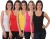 friskers casual sleeveless solid women's multicolor top