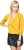 harpa casual roll-up sleeve solid women's yellow top