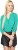 harpa casual roll-up sleeve solid women's green top