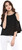 harpa casual 3/4th sleeve solid women's black top