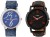 Users Denim BLU with Leather Black DSS Street Analog Watch  - For Men