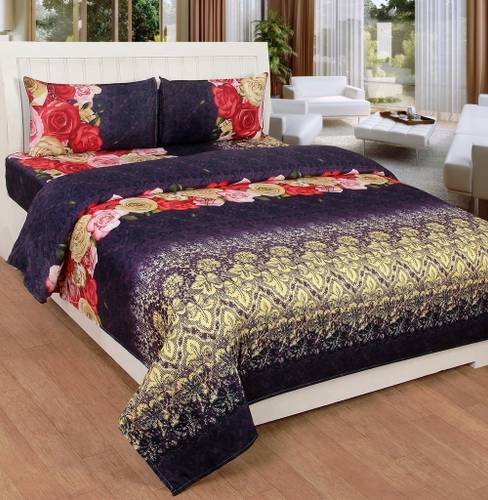 Super India Polycotton 3d Printed Double Bedsheet 1 Double Bed