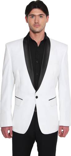 Favoroski Solid Tuxedo Style Party Men S Blazer White Price In