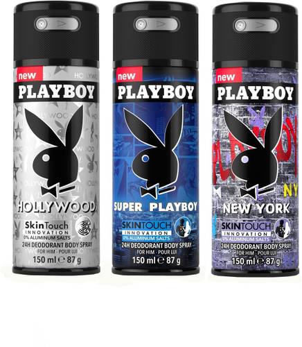 Playboy Hollywood Super Newyork Deodorant Spray For Men 450 Ml