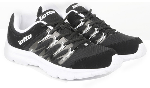 lotto men black running shoes