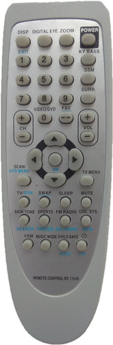 LipiWorld RC 115/D CRT TV Universal Remote Control Compatible For  CRT TV ONIDA Remote Controller