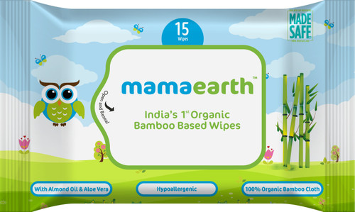 Mamaearth Organic Bamboo Based Wipes-Travel