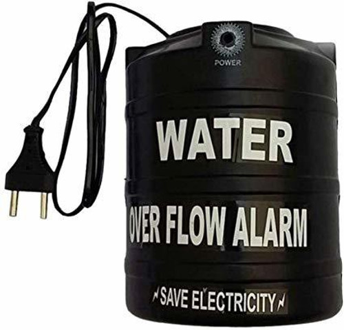 LARK Plastic Water Over Flow Tank Alarm with Voice Sound/Water Sensitive Overflow Alarm- (Black) Wired Sensor Security System