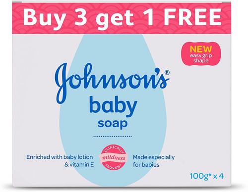 JOHNSON'S Baby Soap 100g - 3+1