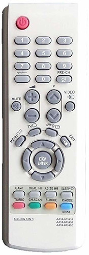 BhalTech 3 in 1 AA59-00345A,AA59-00345B,AA59-00345C CRT TV Universal Compatible with SG58  Samsung Remote Controller