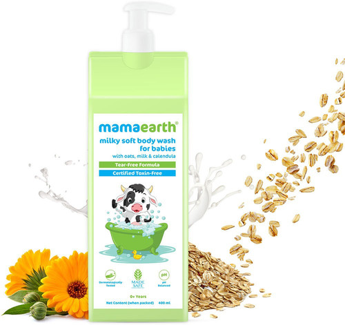 Mamaearth Milky Soft Body Wash for Babies with Oats, Milk and Calendula 400 ml