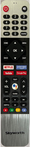 SHIELDGUARD Remote Control with Netflix, YouTube & Google Play Functions, Compatible for  LED/LCD TV (Without Voice Function) Skyworth Remote Controller