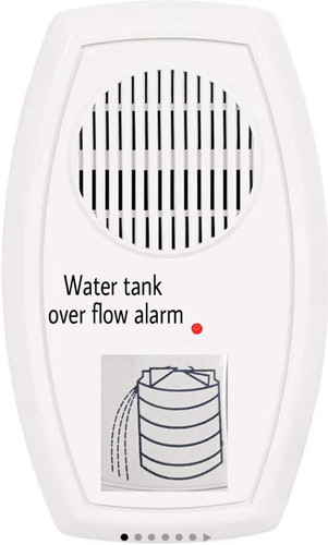 AJ Water Over Flow Tank Alarm - (Dull White) Wired Sensor Security System