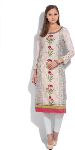 Get Wallpaper W Printed Women S Straight Kurta Beige Price In India Buy W Desktop Wallpaper
