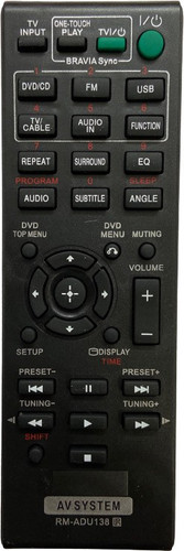 SHIELDGUARD Remote Control RM-ADU138 Compatible for AV System Sony Remote Controller