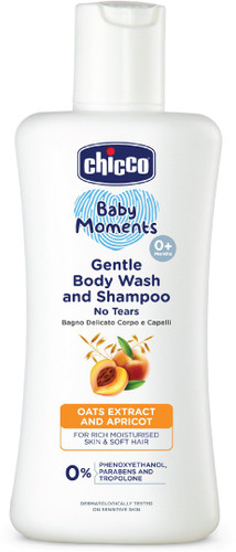 Chicco Baby Moments Gentle Body Wash And Shampoo, Paraben and Phenoxyethanol free, 0M+(
