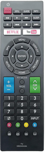 SHIELDGUARD Remote Control No. 445, Compatible for LED TV with Netflix & YouTube Function Sharp Remote Controller