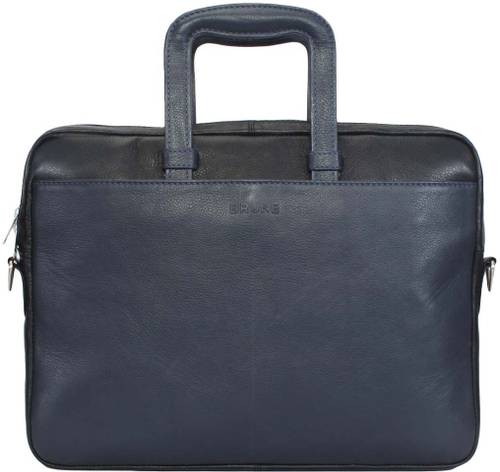 Brune Uni Tan Continental Leather Laptop Office Briefcase Bag Brune 13 Inch Laptop Messenger Bag Blue