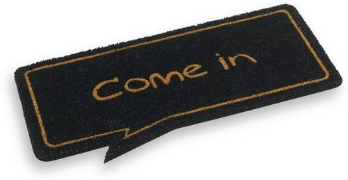 Matzone Coir Small Door Mat Cocovin Speech Coir Doormat Black