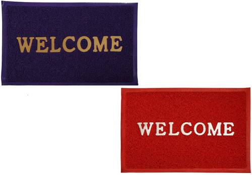 Easy Clean Pvc Medium Floor Mat Synthetic Purple Red 2 Mat