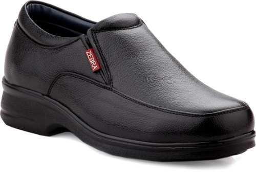 pure leather black formal shoes