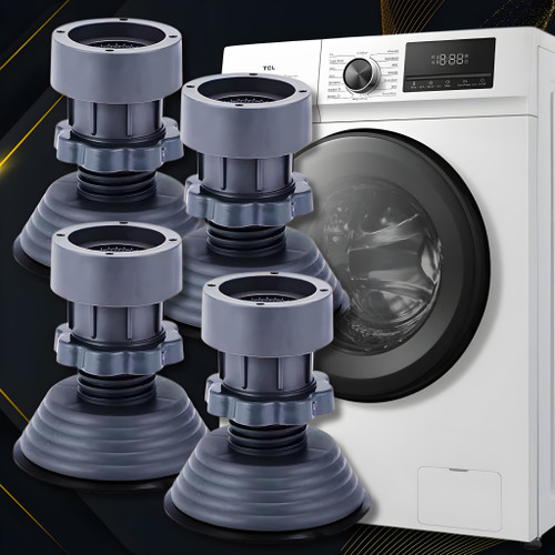 Happy Murti Big Size Washing Machine Vibration Pads, Adjustable Height Appliance Knob